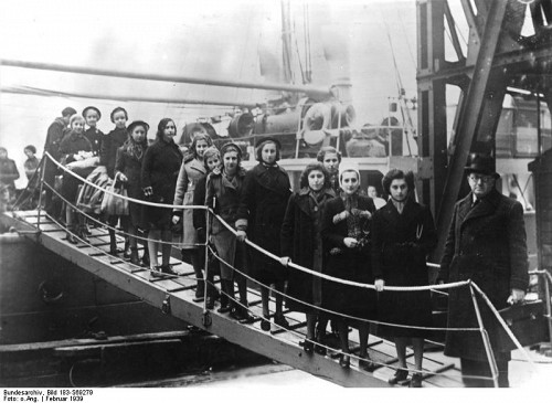 London, 1939, Kinder polnischer Juden aus Deutschland landen im Londoner Hafen, Bundesarchiv, Bild 183-S69279
