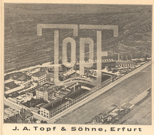 Erfurt, 1935, Werbeanzeige mit Firmengelände, Sammlung Erinnerungsort Topf & Söhne