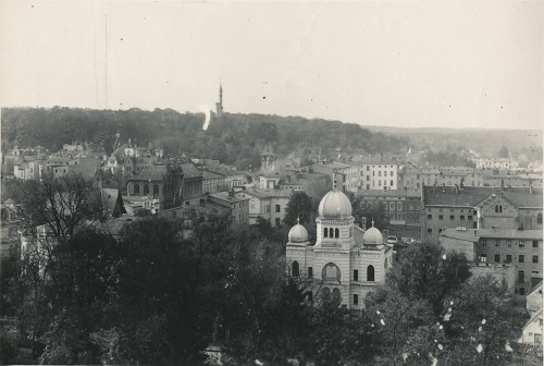 Eberswalde, um 1900, Luftbild der Synagoge, Museum Eberswalde