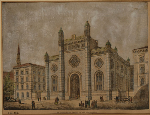 Wien, vor 1900, Der 1858 eröffnete Leopoldstädter Tempel, gemeinfrei