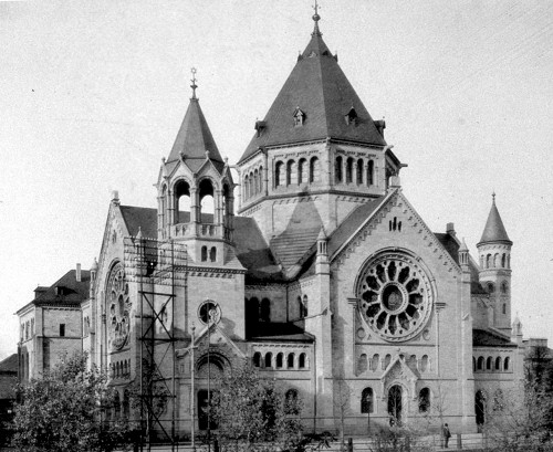 Straßburg, um 1900, Die 1898 eingeweihte Synagoge, gemeinfrei