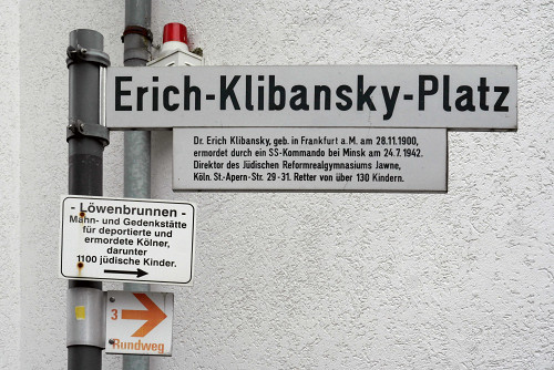 Köln, 2016, Straßenschild am Klibansky-Platz, Christian Herrmann