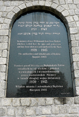 Bendzin, 2012, Inschrift am Denkmal für die Opfer des Ghettos, Helena Grunfeld