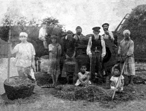 Jefingar, um 1920, Der jüdische Koloniebewohner Mojsche-Izy Gurewich und seine Familie, efingar.narod.ru