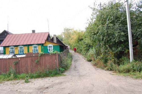 Orscha, 2009, In der Friedrich Engels Straße befand sich das Ghetto, Arkadij Schulman