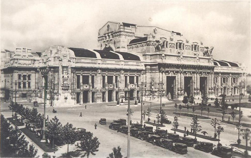 Mailand, 1930er Jahre, Der 1931 eröffnete Hauptbahnhof, gemeinfrei