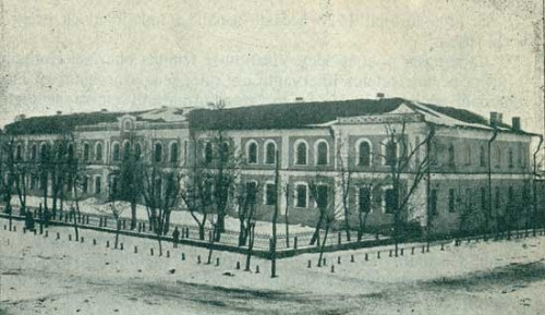 Edineț, o.D., Die technische Universität auf einer alten Ortsaufnahme, gemeinfrei