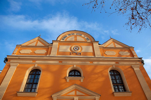 Mátészalka, 2013, Fassade der Synagoge, Krisztián Bócsi