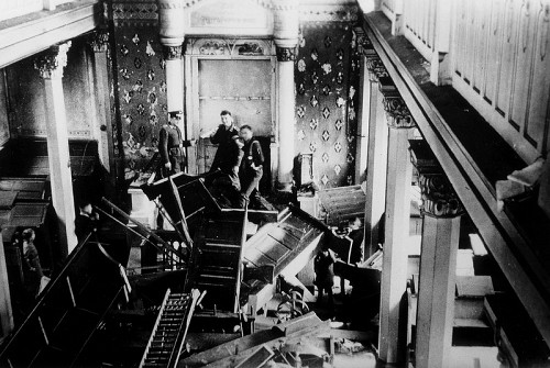 Kippenheim, 1938, Der verwüstete Innenraum der Synagoge, Förderverein ehemalige Synagoge Kippenheim