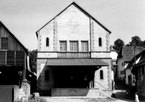 Kippenheim, 1956, Damaliger Zustand der als Lagerhalle benutzten ehemaligen Synagoge, Förderverein ehemalige Synagoge Kippenheim