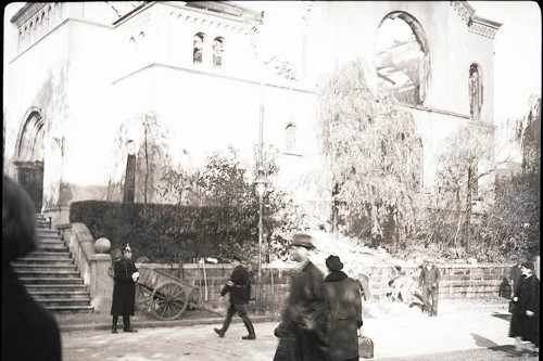 Freiburg, 1938, Die Synagoge wenige Tage nach ihrer Zerstörung, Stadtarchiv Freiburg, Nachlass Josef Vollmer