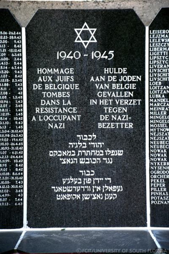 Brüssel, o.D., Gedenktafel für belgische Juden, die als Widerstandskämpfer gefallen sind, Florida Center for Instructional Technology