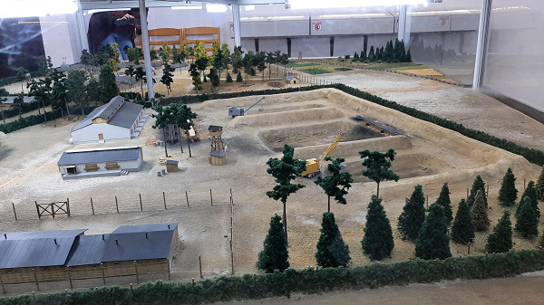 Treblinka, 2021, Modell des Vernichtungslagers in der Ausstellung, Stiftung Denkmal