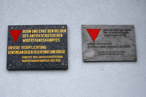 Sonnenburg, 2015, Gedenktafel aus DDR-Zeit, Stiftung Denkmal