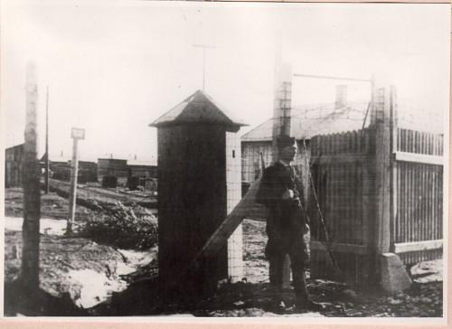 Nováky, 1942, Wache vor dem Arbeitslager, Múzeum SNP