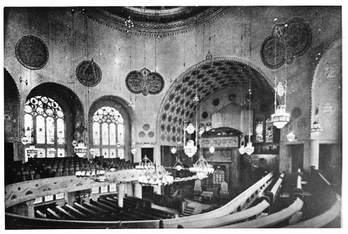 Essen, 1913, Hauptraum der Synagoge zu Jom Kippur, Alte Synagoge Essen